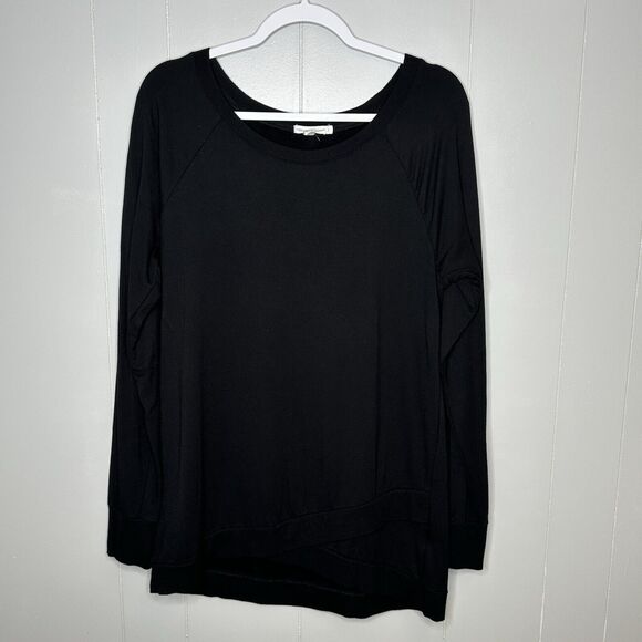 Threads 4 Thought Knit Sweatshirt Top Heather Black Womens Size Large L New - Picture 1 of 12